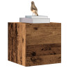 Mueble de pared para TV madera envejecida 30.5x30x30 cm 1