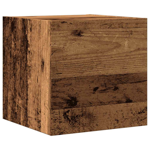 Mueble de pared para TV madera envejecida 30.5x30x30 cm M 2