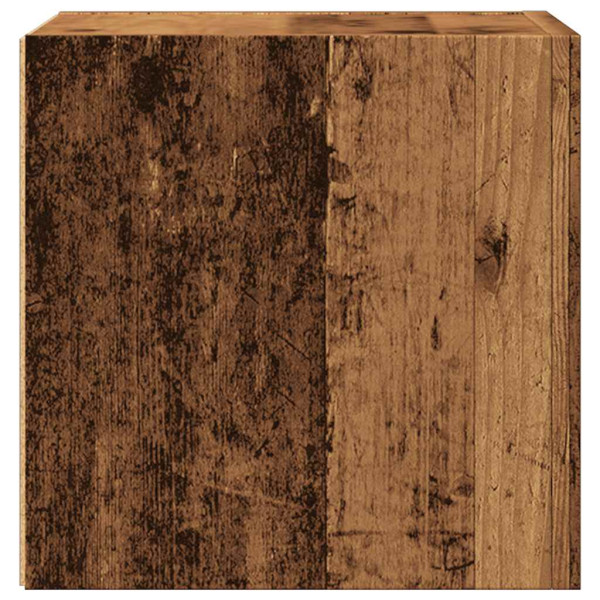 Mueble de pared para TV madera envejecida 30.5x30x30 cm M 5