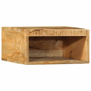 Mueble de TV de pared madera maciza de mango rugosa 40x30x19 cm H