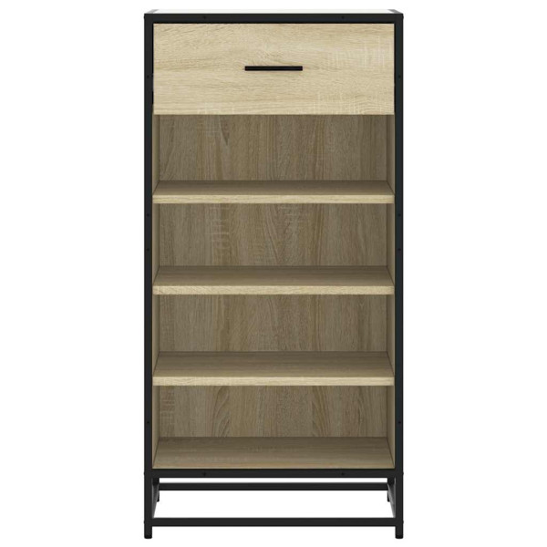 Mueble zapatero madera contrachapada roble sonoma 48x38x97.5 cm M 4
