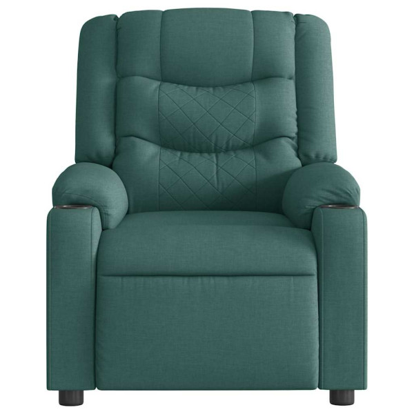 Sillón reclinable de tela verde oscuro M 3