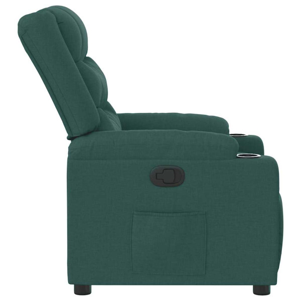 Sillón reclinable de tela verde oscuro M 4