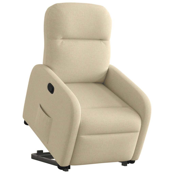 Reclining cadeira levantada tecido creme M 3