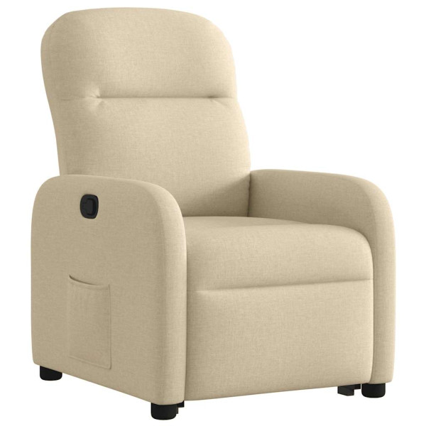 Reclining cadeira levantada tecido creme M 4