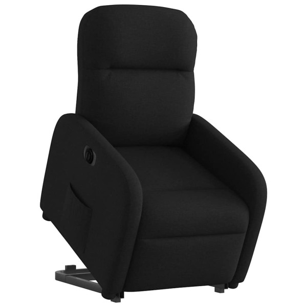 Sillón eléctrico reclinable elevable de tela negro M 3