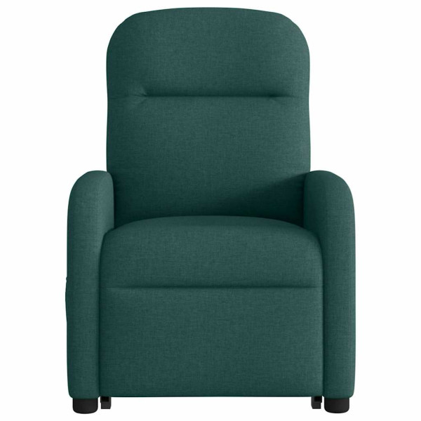 Sillón masaje eléctrico reclinable elevable tela verde oscuro M 5