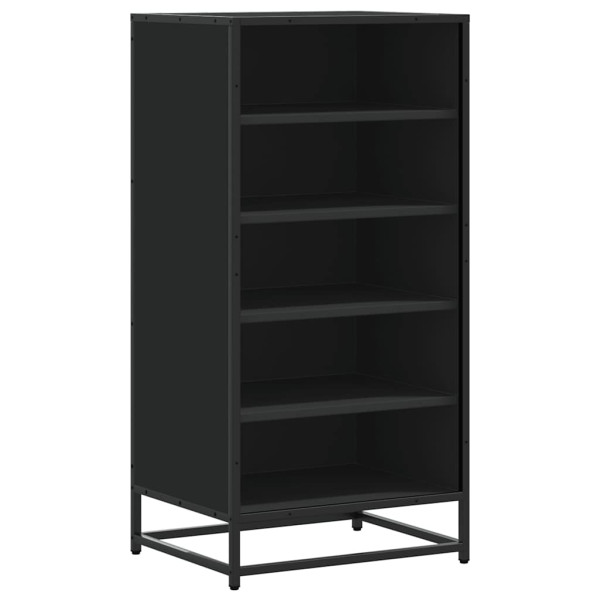 Mueble zapatero de madera de ingeniería negro 48x38x97.5 cm M 2