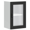 Armario de pared para cocina con puerta de cristal Porto negro 2