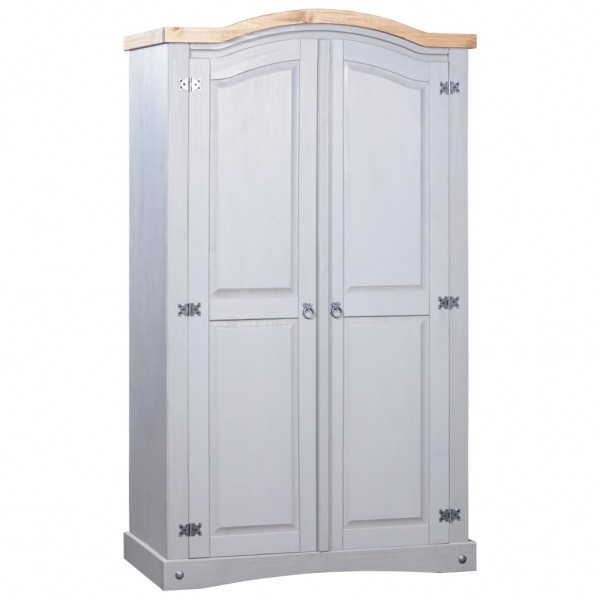 Armario madera de pino Mexicano estilo Corona gris 2 Puertas D