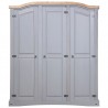 Armario madera de pino Mexicano estilo Corona gris 3 puertas 2