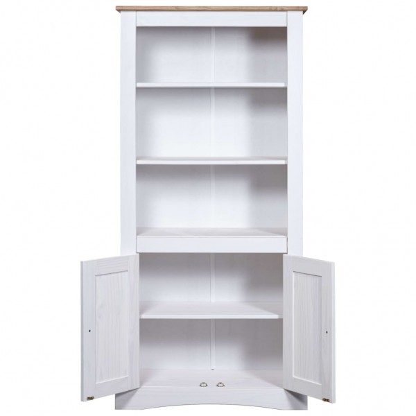 Guarda-louças Corona em pinho mexicano 80x40x170 cm branco M 3