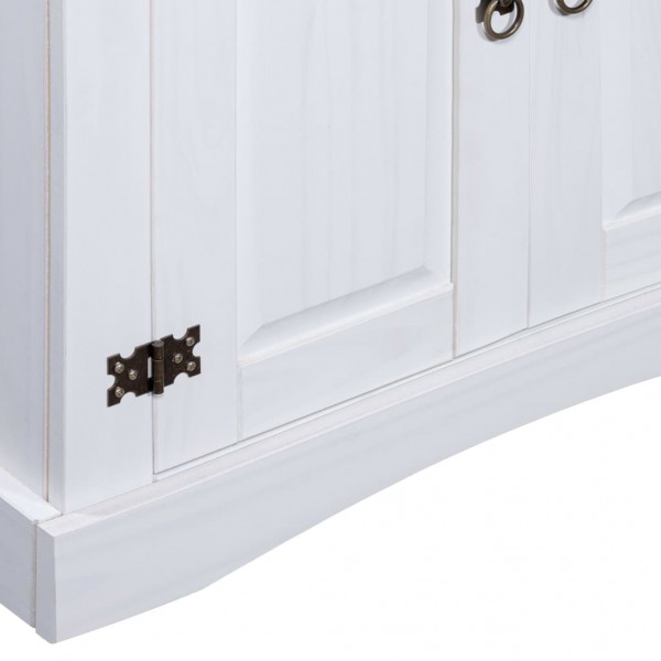 Aparador Corona Range de pino mexicano blanco 80x40x170 cm M 4