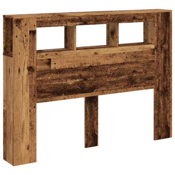 Cabecero con LED madera ingeniería envejecida 140x18.5x103.5 cm M 3