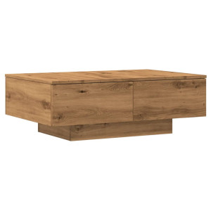 Mesa de centro madera de ingeniería roble artisan 90x60x31 cm H