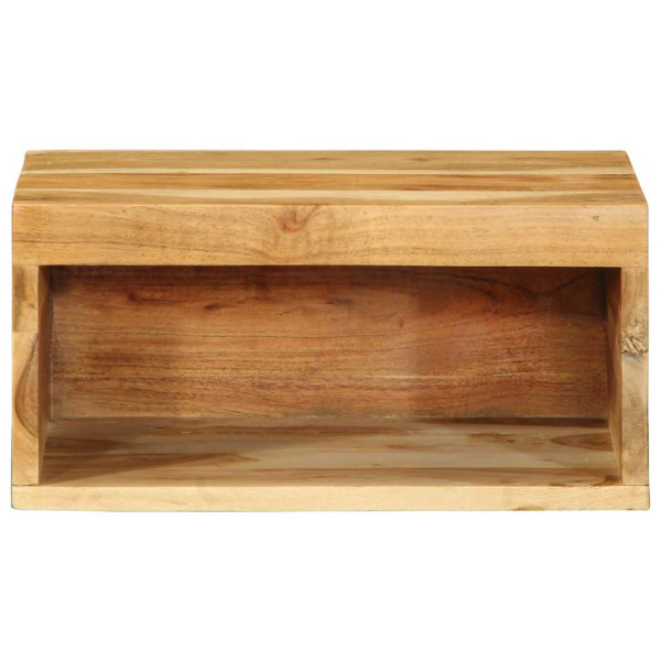 Mueble de TV de pared madera maciza de acacia 40x30x19 cm M 4