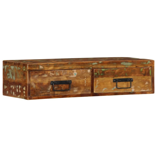 Armário de TV para parede 80x30x19 cm madeira recuperada maciça M 3