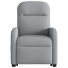 Sillón reclinable elevable de tela gris claro 5