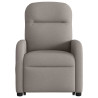 Sillón reclinable elevable tela gris taupe 5