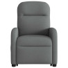 Sillón eléctrico reclinable elevable de tela gris oscuro 4