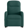 Sillón eléctrico reclinable elevable de tela verde oscuro 5