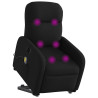 Sillón de masaje eléctrico reclinable elevable tela negro 3