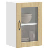 Armario de pared para cocina puerta cristal Porto roble sonoma 1