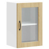 Armario de pared para cocina puerta cristal Porto roble sonoma 2