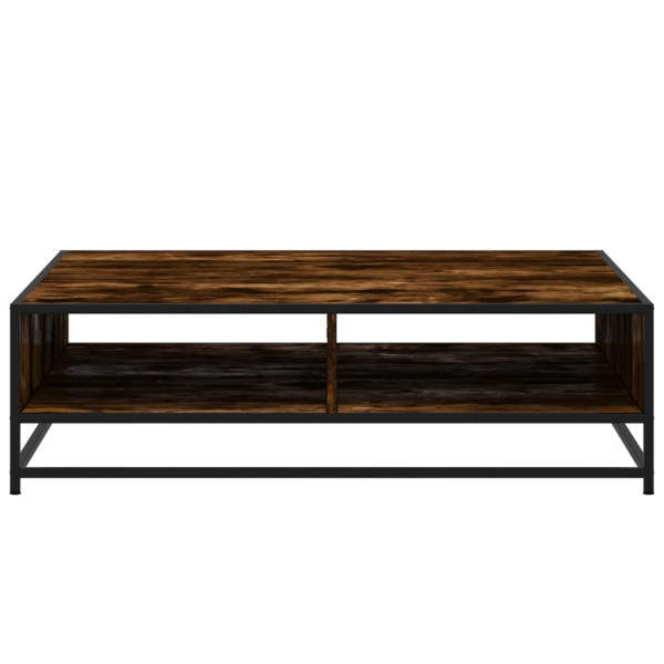 Mesa de centro de madera de ingeniería y metal roble ahumado M 5