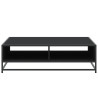Mesa de centro madera de ingeniería y metal negro 100x100x30 cm 5