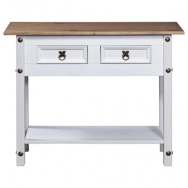 Mesa consola Corona pinho mexicano 90x34.5x73 cm branco M 2