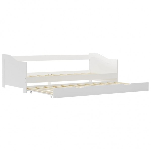 Estrutura sofá-cama de puxar madeira de pinho 90x200 cm branco M 2