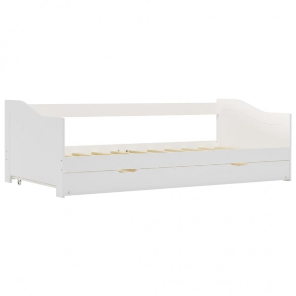 Estructura de sofá cama madera de pino blanco 90x200 cm M 3