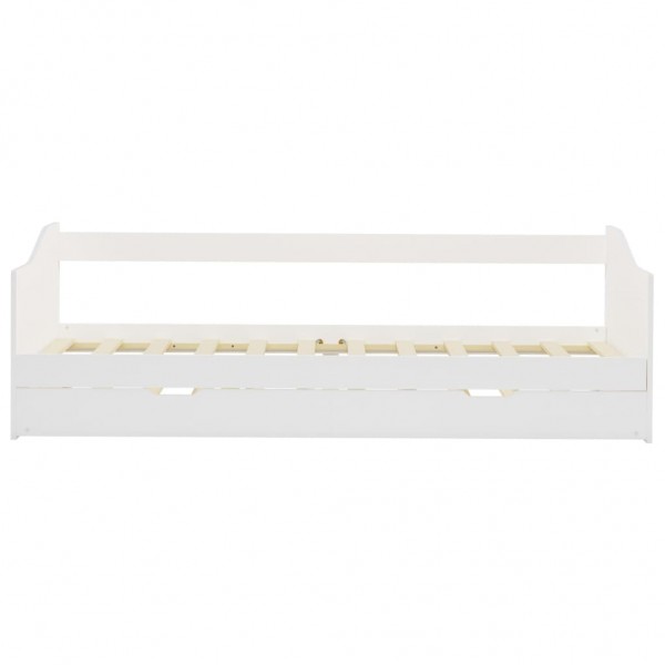 Estrutura sofá-cama de puxar madeira de pinho 90x200 cm branco M 4