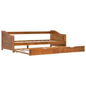 Estructura de sofá cama madera de pino marrón miel 90x200 cm H