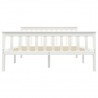 Estructura de cama de madera de pino maciza blanca 140x200 cm 3