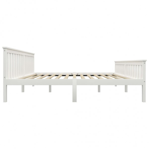 Estructura de cama madera de pino maciza blanca 180x200 cm M 4
