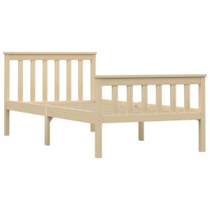 Estrutura de cama em pinho maciço 100x200 cm cor natural H
