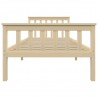 Estructura de cama de madera maciza de pino clara 100x200 cm 3