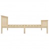 Estructura de cama de madera maciza de pino clara 100x200 cm 4