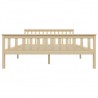 Estructura de cama de madera maciza de pino clara 160x200 cm 3