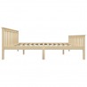 Estructura de cama de madera maciza de pino clara 160x200 cm 4