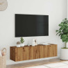 Mueble TV de pared madera ingeniería roble artisan 120x30x30 cm 3