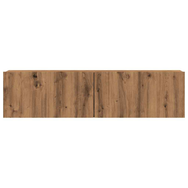Mueble TV de pared madera ingeniería roble artisan 120x30x30 cm M 4