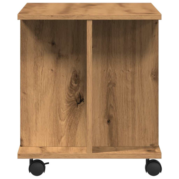 Mueble de TV ruedas madera ingeniería roble artisan 80x40x45 cm M 5