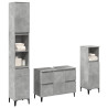 Set muebles de baño 2 piezas madera contrachapada gris hormigón 1