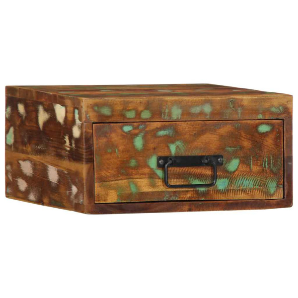 Mesitas de noche de pared 2 uds madera maciza reciclada M 4