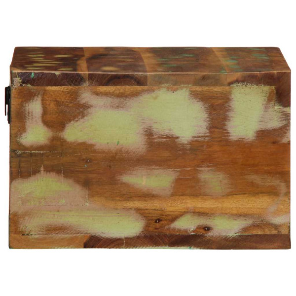 Mueble de TV de pared madera maciza reciclada 40x30x19 cm M 5