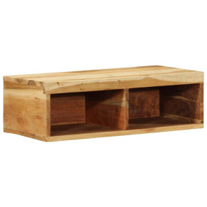 Mueble de TV de pared madera maciza de acacia 60x30x19 cm H