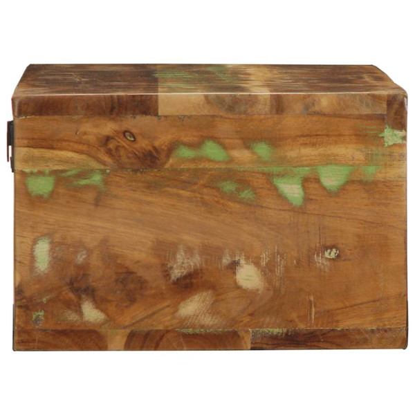 Armário de TV para parede 80x30x19 cm madeira recuperada maciça M 5